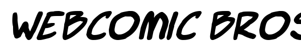 Webcomic Bros font preview
